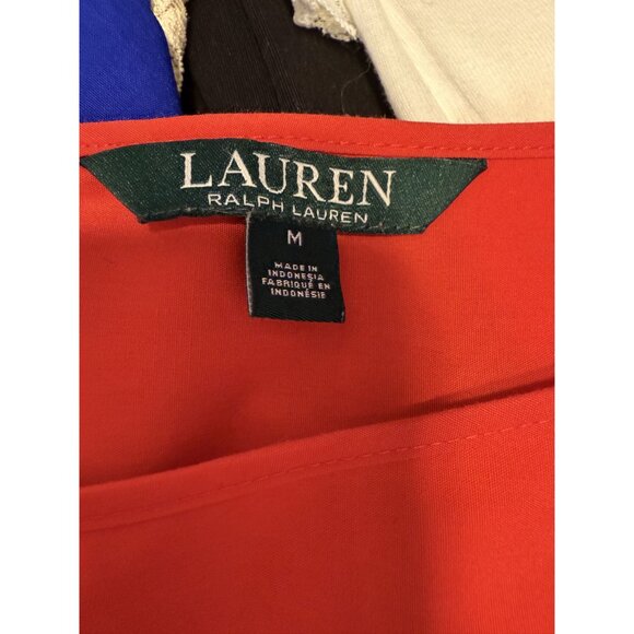 Lauren Ralph Lauren Red Bell Sleeve Boatneck‎ Blouse - Picture 4 of 5